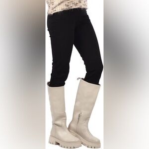 Ash Cream Leather Boots Size 7